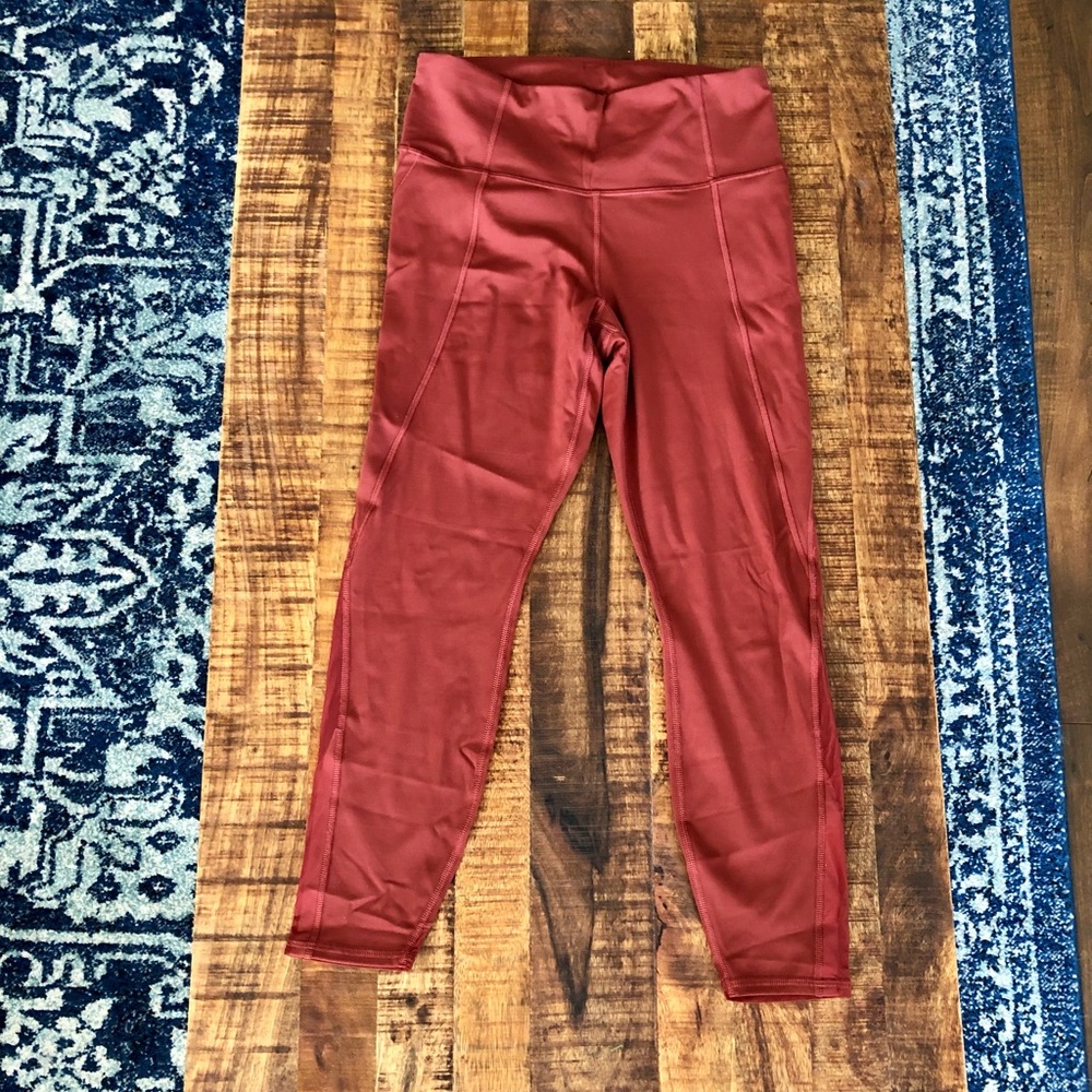 Athleta Rust Color Pocket Leggings